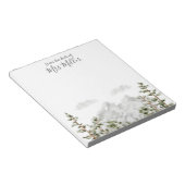 モノグラム入り水彩画の山と森 ノートパッド (アングル)