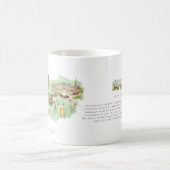 モノグラム入り水彩画風オーストリア地図イラスト コーヒーマグカップ (中央)