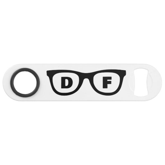 モノグラム入り眼鏡のカスタムスピードボトルオープナー スピード栓抜き (裏面横)