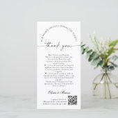 モノグラム入り結婚式サンクスカードQRコード サンキューカード (スタンド正面)