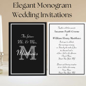 モノグラム入り結婚式招待状 Mr. & Mrs. 招待状