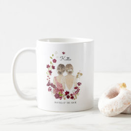 モノグラム入り花嫁の母イラスト コーヒーマグカップ
