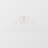 モノグラム入り裁判所 ウィンドウサイン (シート)