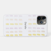 モノグラム入り都会的なライラック幾何学的水彩画 Case-Mate iPhoneケース (裏面(横))