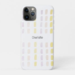 モノグラム入り都会的なライラック幾何学的水彩画 iPhone 11 PROケース