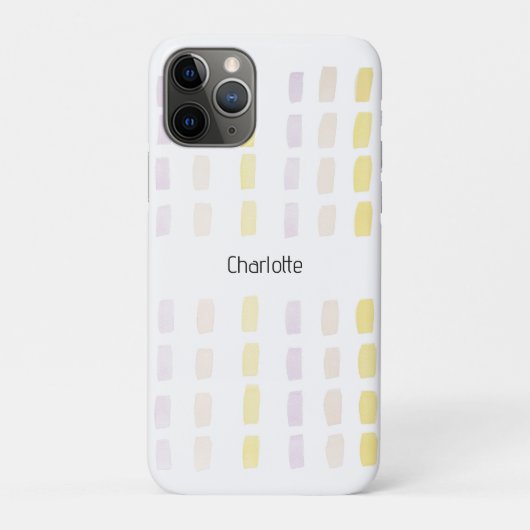 モノグラム入り都会的なライラック幾何学的水彩画 Case-Mate iPhoneケース (裏)