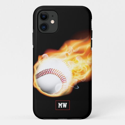モノグラム入り野球風Case-Mate iPhoneケース Case-Mate iPhoneケース (裏面)