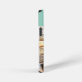モノグラム入り5枚のフォトコラージュ ティール iPhoneケース (右側面)