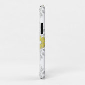 モノグラム入り イエロー&グレー フローラル Case-Mate iPhoneケース (裏面/右)