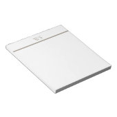 モノグラム入り オーダーメイド Taupe バー ノートパッド (アングル)