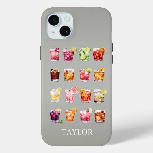モノグラム入り カクテルパーティー Case-Mate iPhoneケース (裏面)