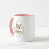 モノグラム入り コーヒー 猫と3人 | おそろいのイニシャル マグカップ (正面左)