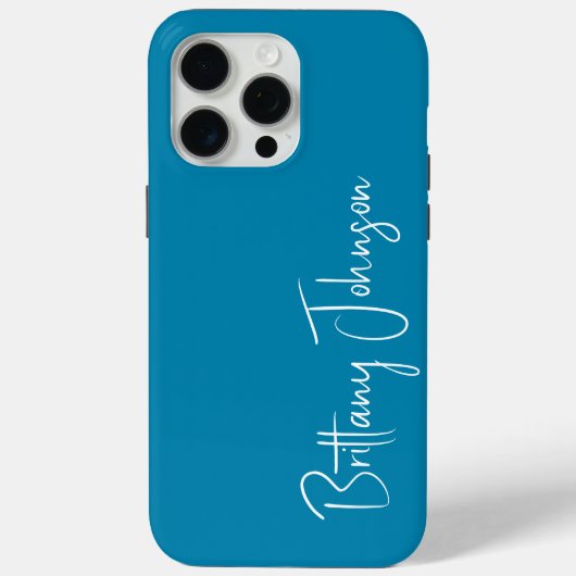 モノグラム入り ティール Case-Mate iPhoneケース (裏面)