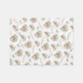 モノグラム入り フリースブランケット 乙女の花 (正面(横))