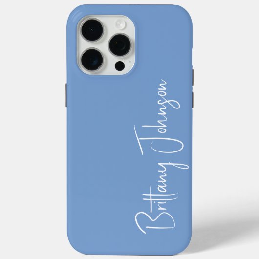 モノグラム入り ブルー Case-Mate iPhoneケース (裏面)