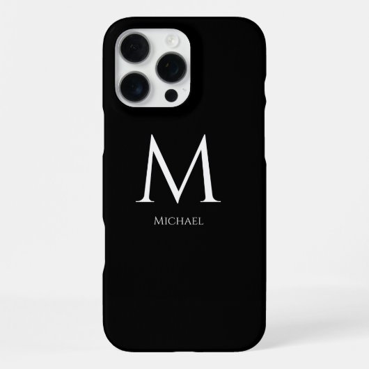 モノグラム入り モダン ミニマル iPhoneケース (裏面)