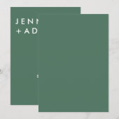 モノグラム入り 名前 招待状 (正面/裏面)