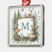モノグラム入り 森のクリスマス オーナメント (左)