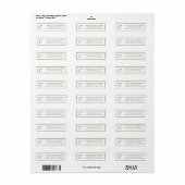 モノグラム入り 高級 ダークグリーンボーダー文具 ラベル (フルシート)
