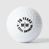 モノグラム入り 70歳の誕生日 ゴルフボール (正面)