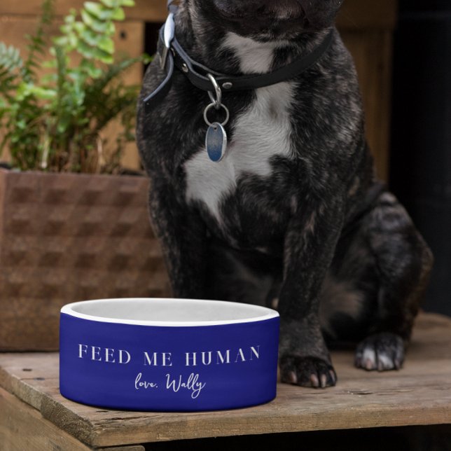 モノグラム入り Funny Feed Me Human ペットボウル (クリエイターアップロード済み)
