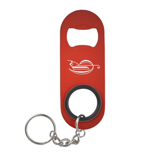 モノグラム入り「G」赤グラデーションボトルオープナー キーホルダー栓抜き (正面)