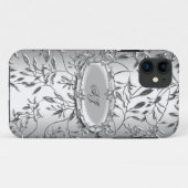モノグラム入り iPhone 5 豪華なダマスク 銀 Case-Mate iPhoneケース (裏面(横))
