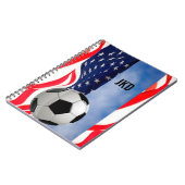 モノグラム入りUSAサッカーノート ノートブック (左側)