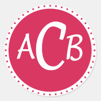 モノグラム円 – ピンク ラウンドシール