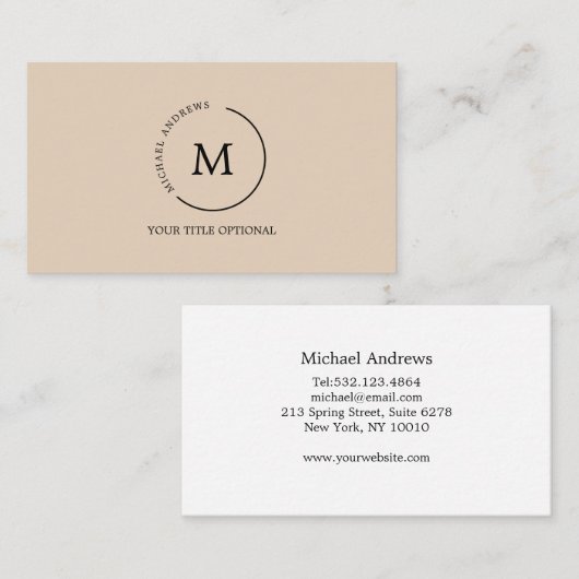 モノグラム円 名刺 (正面/裏面)