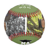 モノグラム写真あなたは卒業を喜ぶ 野球ボール (裏面)