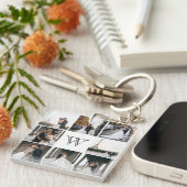 モノグラム写真コラージュギフト キーホルダー (正面右)
