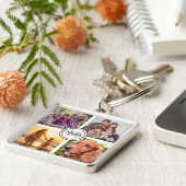 モノグラム写真コラージュ家族 キーホルダー (側面)