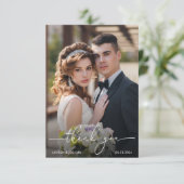 モノグラム写真ス結婚クリプト サンキューカード (スタンド正面)