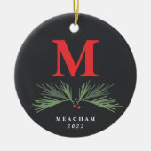モノグラム写真入りクリスマス オーナメント (正面)