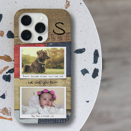 モノグラム写真木目 iPhone 15 PROケース