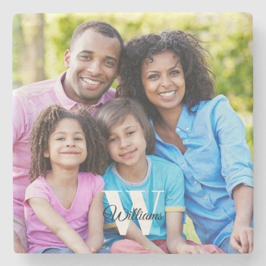 モノグラム写真 ストーンコースター (正面)