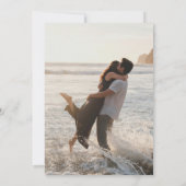 モノグラム写真Save the Date 結婚's金ゴールド白 招待状 (裏面)