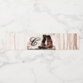 モノグラム初期ウォーターボトルラベルブーツ国 ペットボトルラベル (シングルラベル)