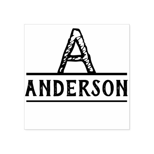 モノグラム動揺してインクスタンプモダン ラバースタンプ (インプリント)