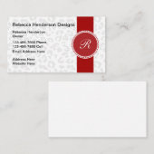 モノグラム動物パターンスタイリッシュデザイン 名刺 (正面/裏面)