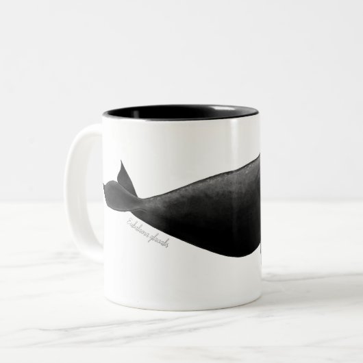 モノグラム北大西洋右鯨 ツートーンマグカップ (正面左)