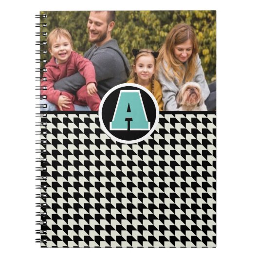 モノグラム千鳥格子のフォトノート ノートブック (正面)