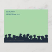 モノグラム卒業発表はがき インビテーションポストカード (裏面)