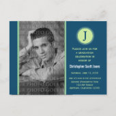 モノグラム卒業発表はがき インビテーションポストカード (正面)