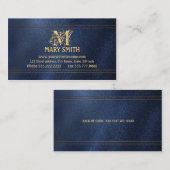 モノグラム及びのどのデニムのブティックの名刺 名刺 (正面/裏面)