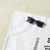 モノグラム可愛おもしろいい一角獣 ビーチタオル (インサイチュ)