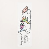 モノグラム可愛おもしろいい一角獣 ヨガマット (正面)