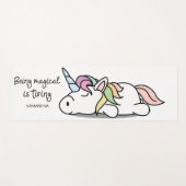 モノグラム可愛おもしろいい一角獣 ヨガマット (正面(横))