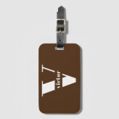 モノグラム名の内部変更可能な個人用設定 ラゲッジタグ (正面縦)